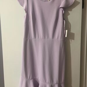 Sage Lavender Ruffle Sleeve Dress